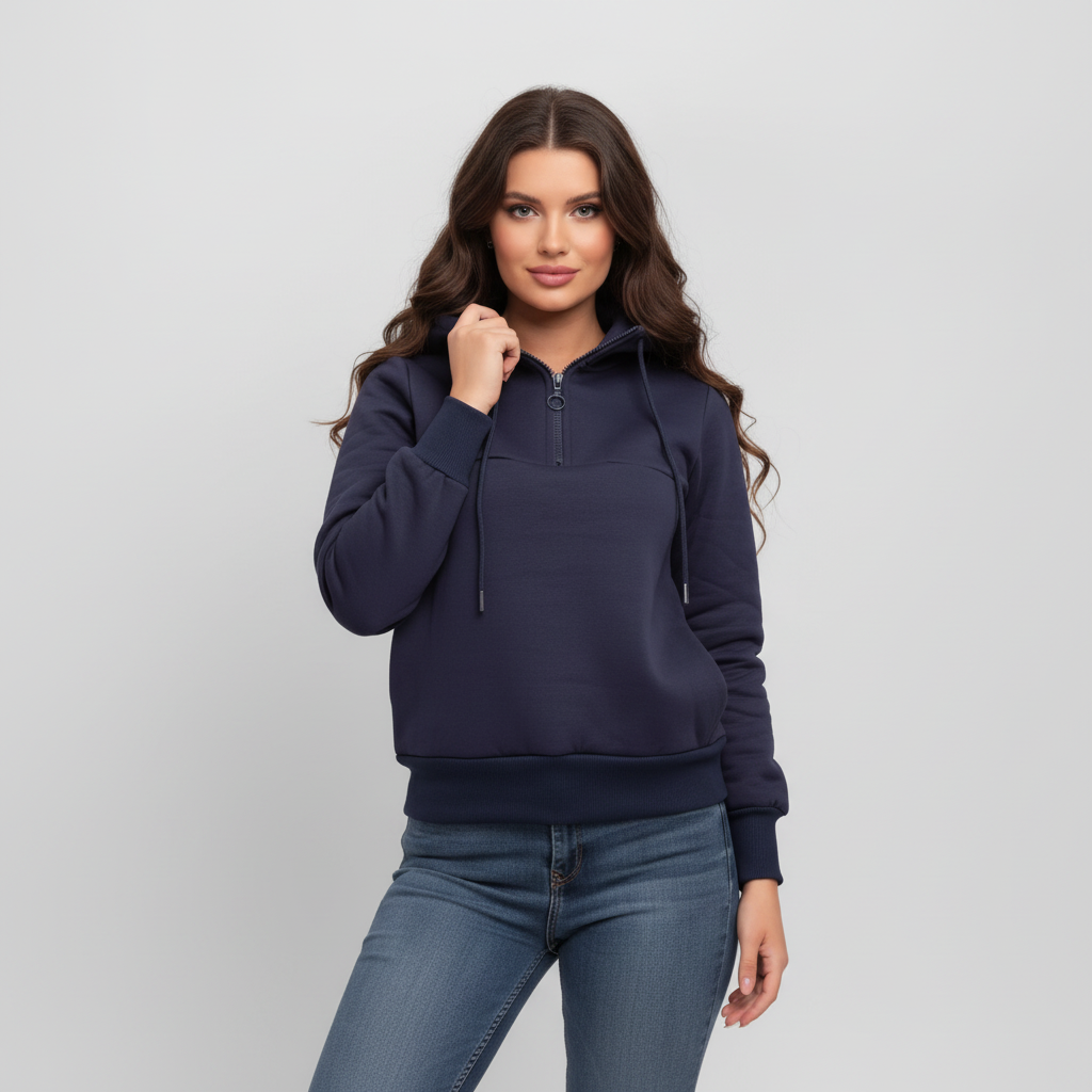 Ženska Hoodie Majica - Plava